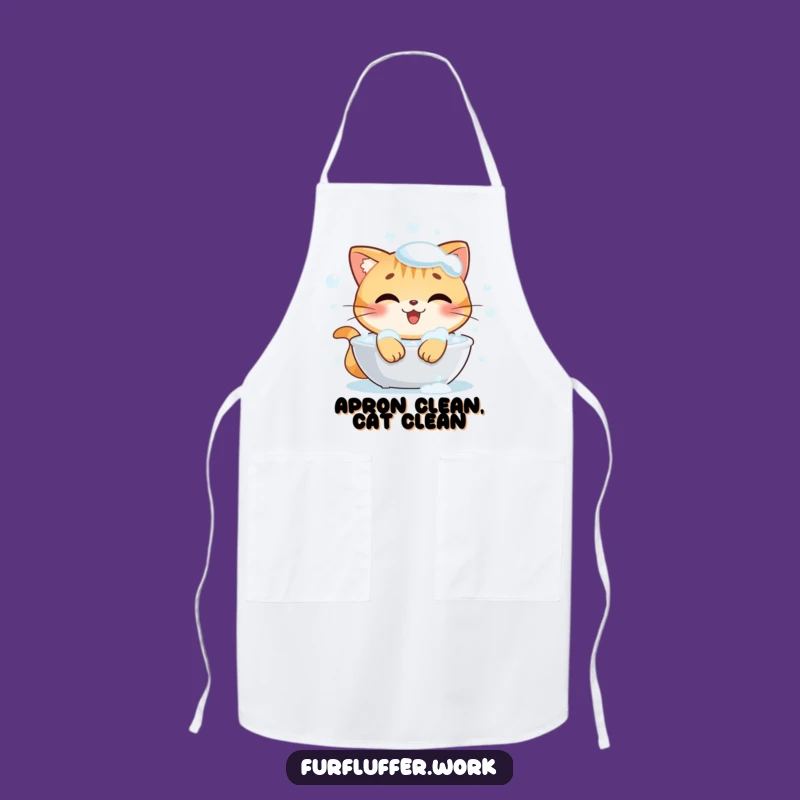 Funny Cat Bath Apron: Hilarious Kitchen Protection for Clean Cat Lovers