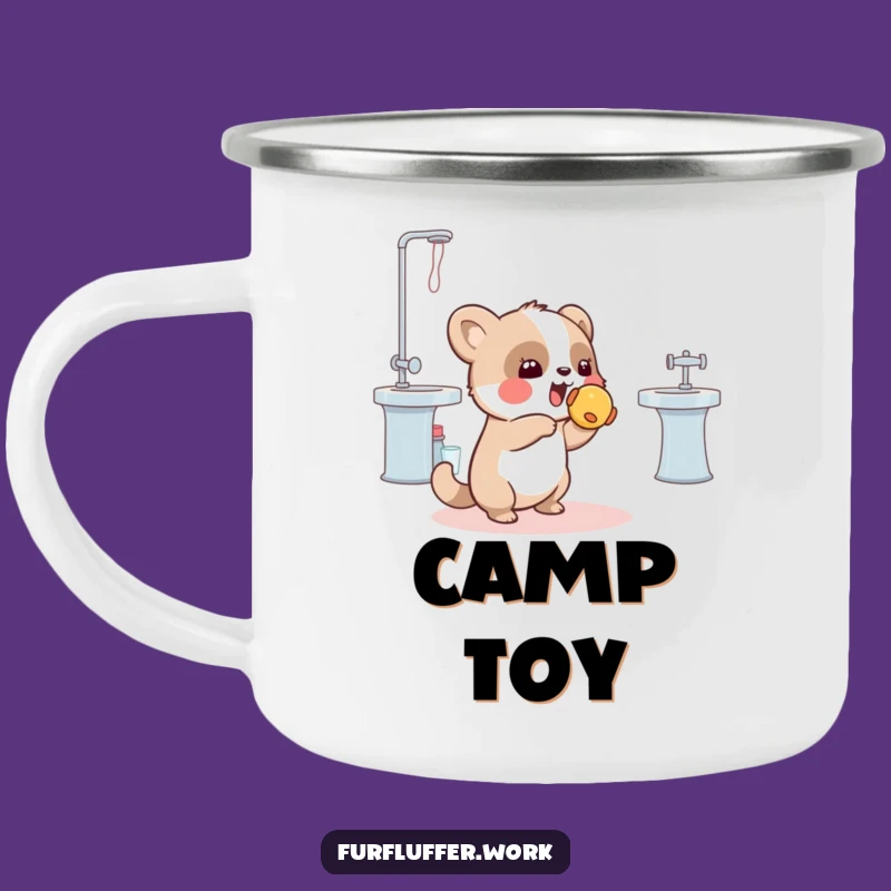 Funny Playful Pet Toy Camping Mug - Outdoor Grooming Fun