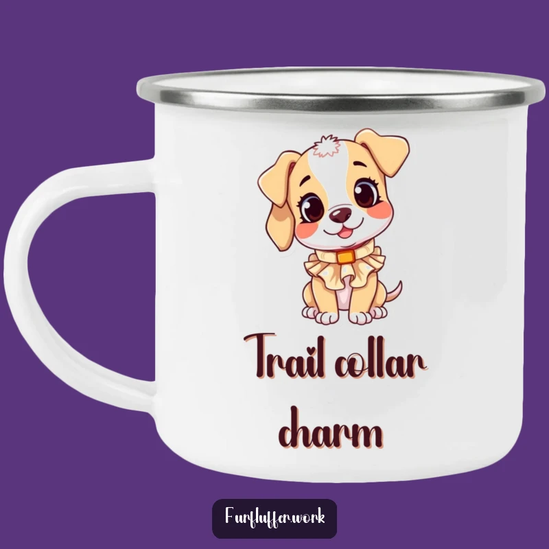 Funny Puppy Collar Camping Mug: Hilarious Companion for Dog Lovers
