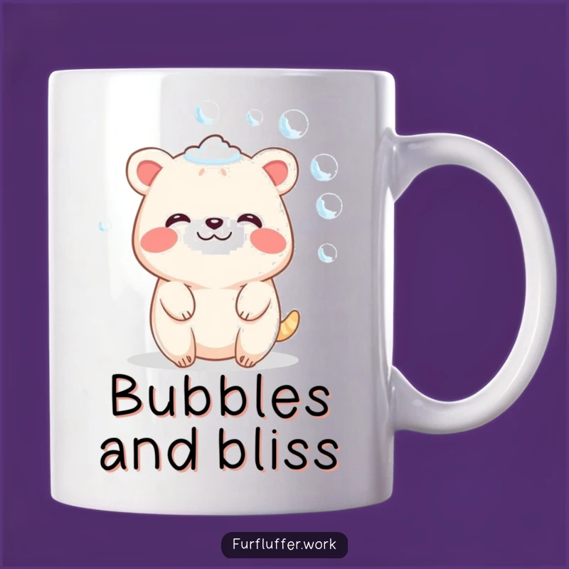Funny Blissful Animal Bubble Mug - Relaxing Pet Spa Humor Gift