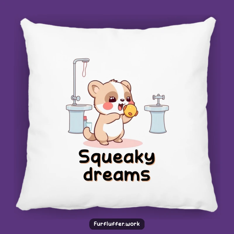 Funny Playful Pet Toy Pillow - Cozy Grooming Time Accent