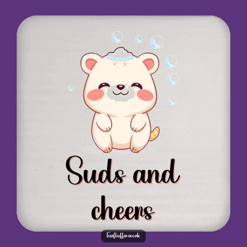 Funny Blissful Animal Bubble Coaster - Protect Surfaces with Spa Humor