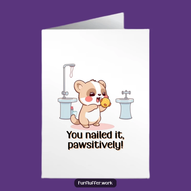 Free Printable Congrats Card: Animal & Toy, Energetic DIY Downloadable Celebration