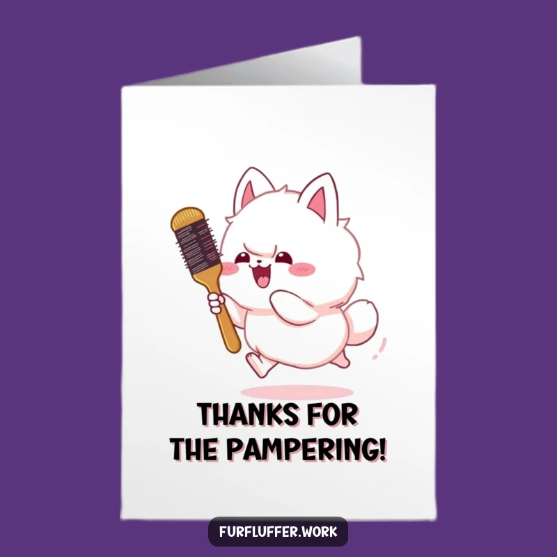 Free Printable Thank You Card: Amusing Animal & Brush, Perfect DIY Downloadable Gift