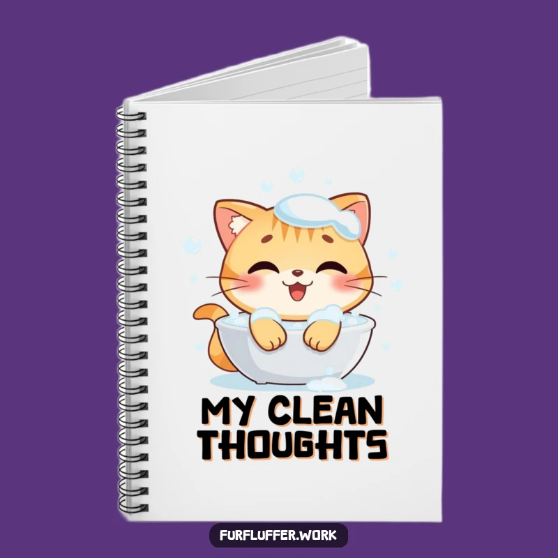 Funny Cat Bath Notebook: Hilarious Journal for Clean Thoughts