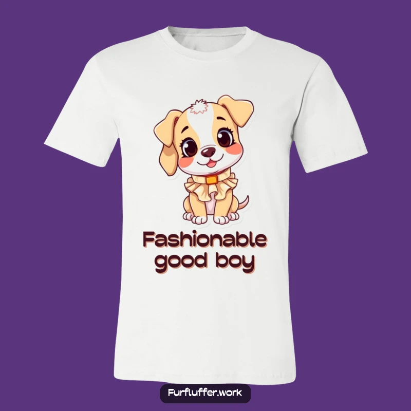 Funny Puppy Collar T-Shirt: Hilarious Pup's Fashion Adventure Tee