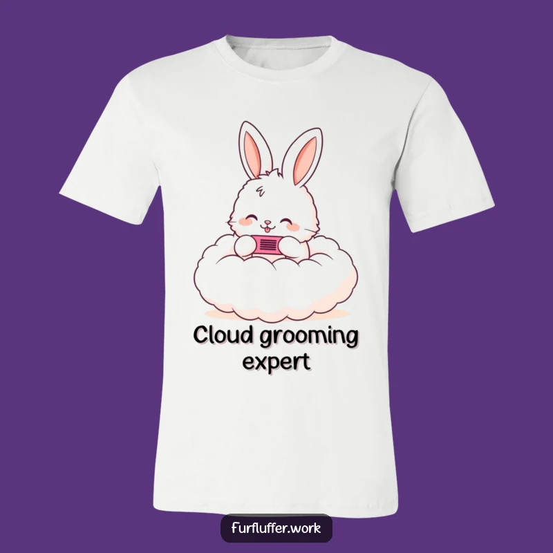 Funny Bunny Cloud Comb T-Shirt: Dreamy and Comical Bunny Apparel Gift