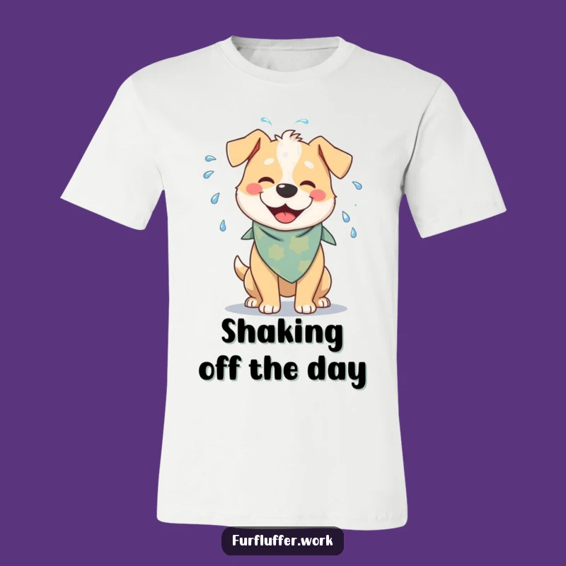 Funny Dog Water Shake T-Shirt: Comical Dog Apparel for Playful Spirits